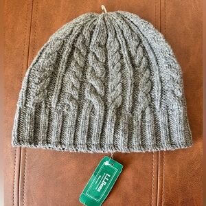 L.L.Bean Gray Cable Knit Hat